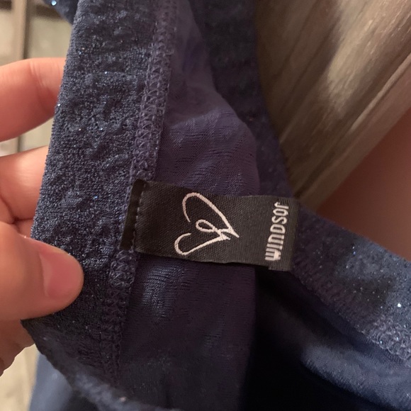 blue sparkle mini dress - Picture 3 of 5